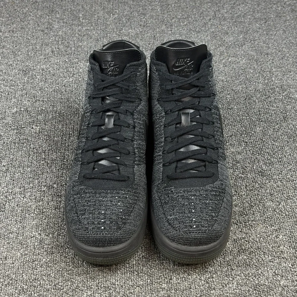 Nike Air Force 1 Ultra Flyknit Mid Dark Grey Black 817420-001 Men's Size 10